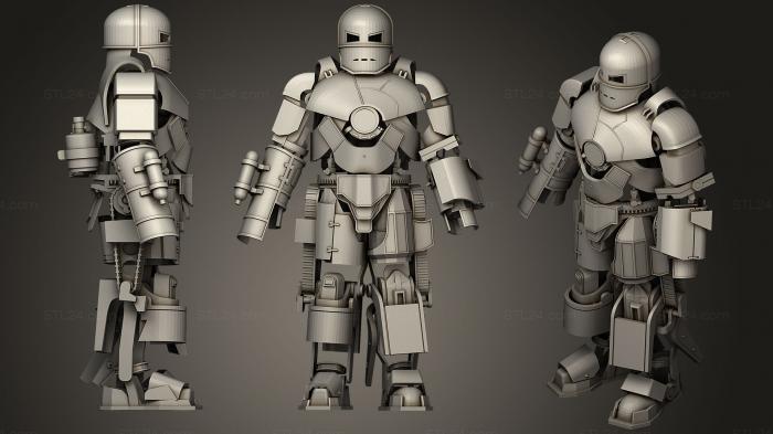 Figurines simple (MK1 Iron Man, STKPR_1477) 3D models for cnc